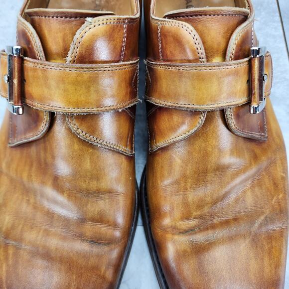 Magnanni Marco Cuero Dress Shoes Men\'s Size 8.5 M Single Monk Strap Cuero main image 10